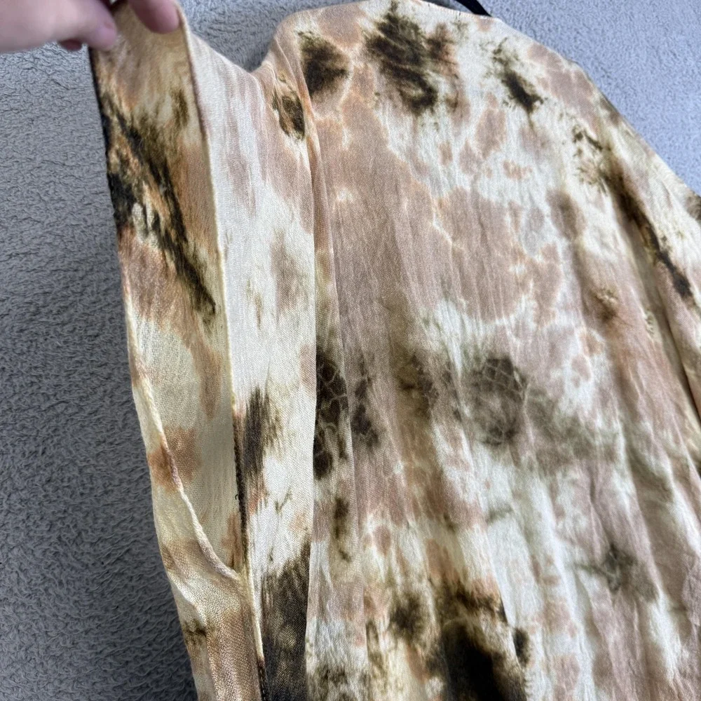 Steve Madden Kimono Cardigan Womens‎ One Size Neutral Tie Dye Boho Ruana Wrap